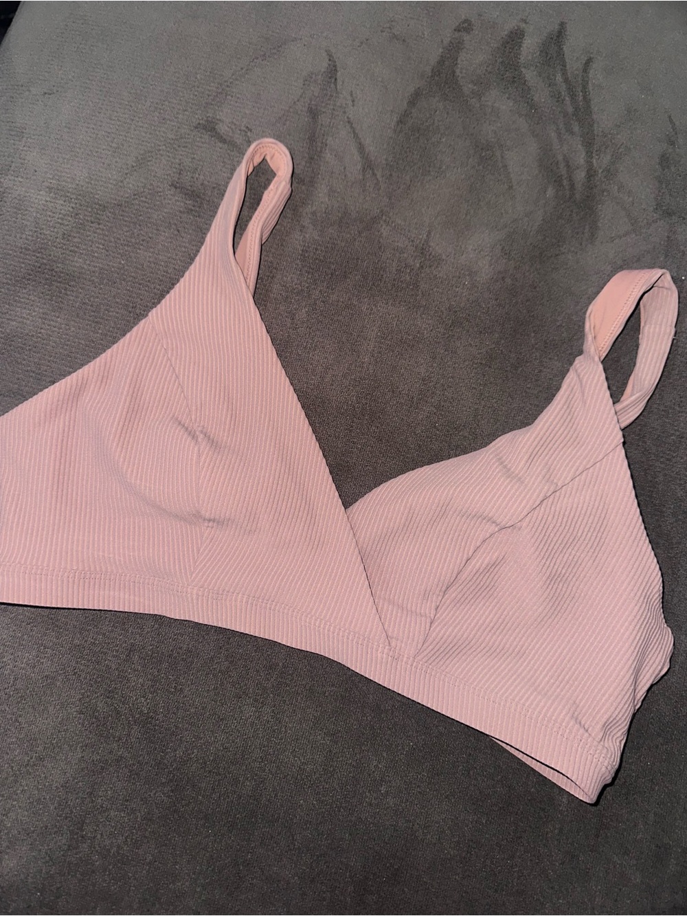 lululemon athletica Light Pink Ribbed Bikini Top